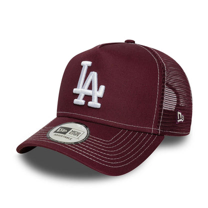New Era 9FORTY E-Frame Trucker Cap LA Dodgers MLB dark red
