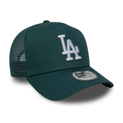 New Era 9FORTY A-Frame Trucker Cap Los Angeles Dodgers MLB Essential dark green
