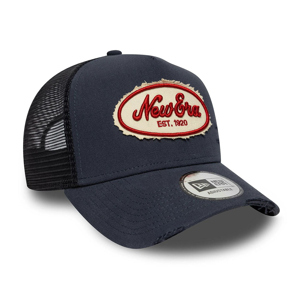 New Era 9FORTY A-Frame Trucker Cap Canvas Distressed navy