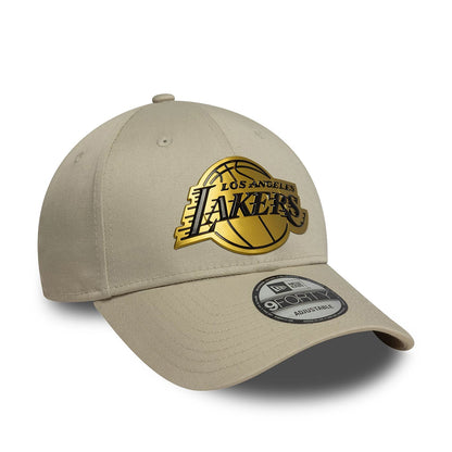 New Era 9FORTY Cap LA Lakers NBA Metallic light beige