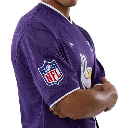 New Era Herren T-Shirt Mesh Oversized NFL Minnesota Vikings Logo purple