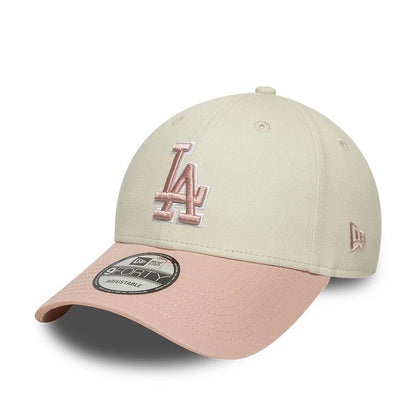 New Era 9FORTY Cap Los Angeles Dodgers MLB World Series Patch beige/pink