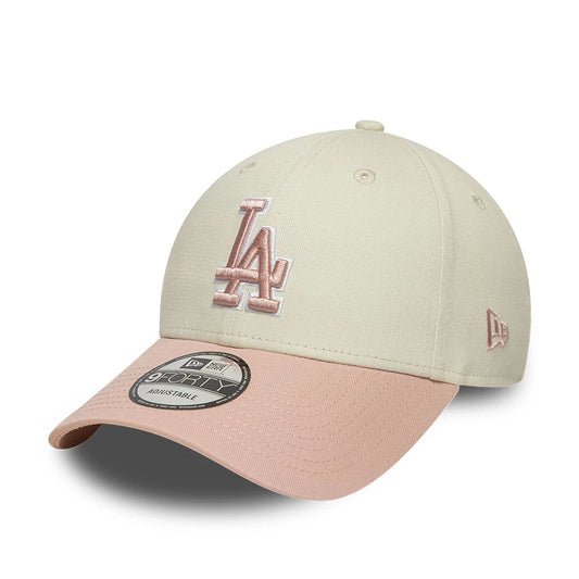 New Era 9FORTY Cap Los Angeles Dodgers MLB World Series Patch beige/pink