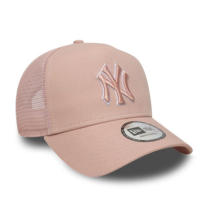 New Era 9FORTY Trucker Cap MLB New York Yankees Outline pastel pink