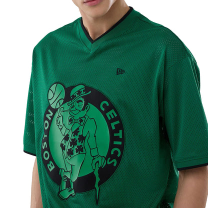 New Era Herren T-Shirt Mesh Oversized NBA Boston Celtics green