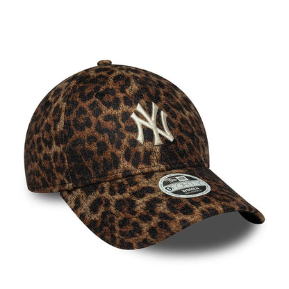 New Era 9FORTY Damen Cap MLB NY Yankees Cosy Leopard brown