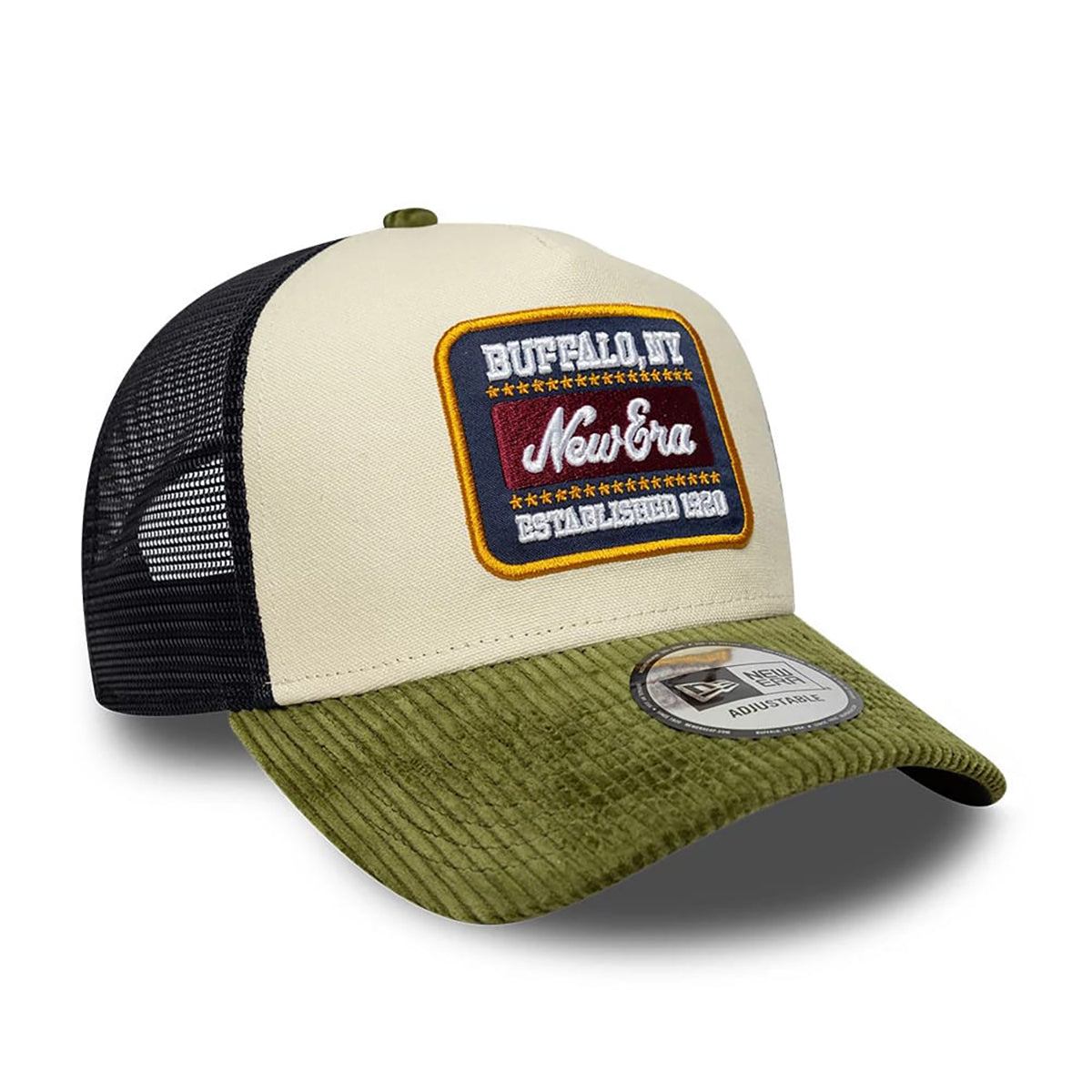 New Era 9FORTY Trucker Cap Patch Cord beige/green/black