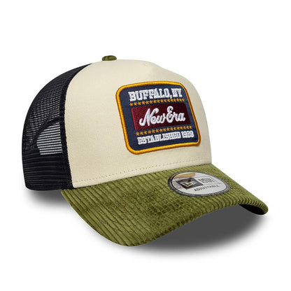New Era 9FORTY Trucker Cap Patch Cord beige/green/black