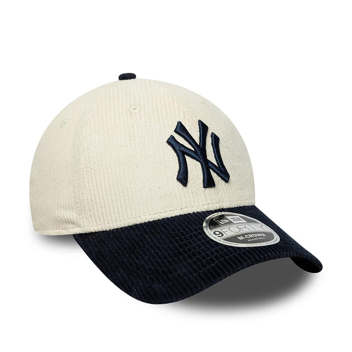 New Era 9FORTY Cap MLB New York Yankees Cord white/navy