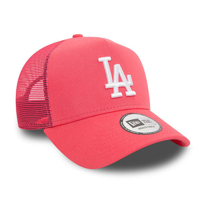 New Era 9FORTY Trucker Cap LA Dodgers League Essential pink