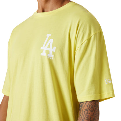 New Era Herren T-Shirt Los Angeles Dodgers MLB League Essential Oversized yellow