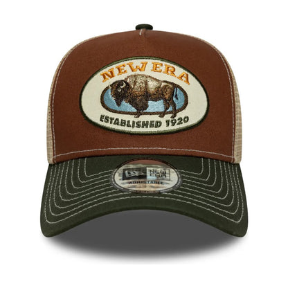 New Era A-Frame Trucker Cap Animal Patch brown