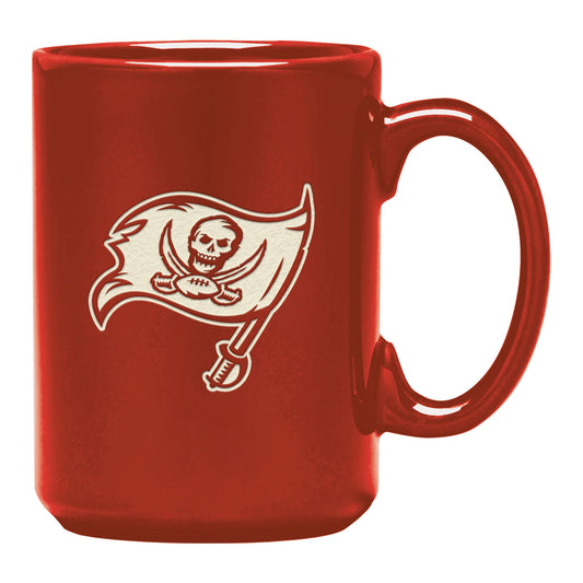 Tampa Bay Buccaneers Laser Etched Sand Curved Tasse rot
