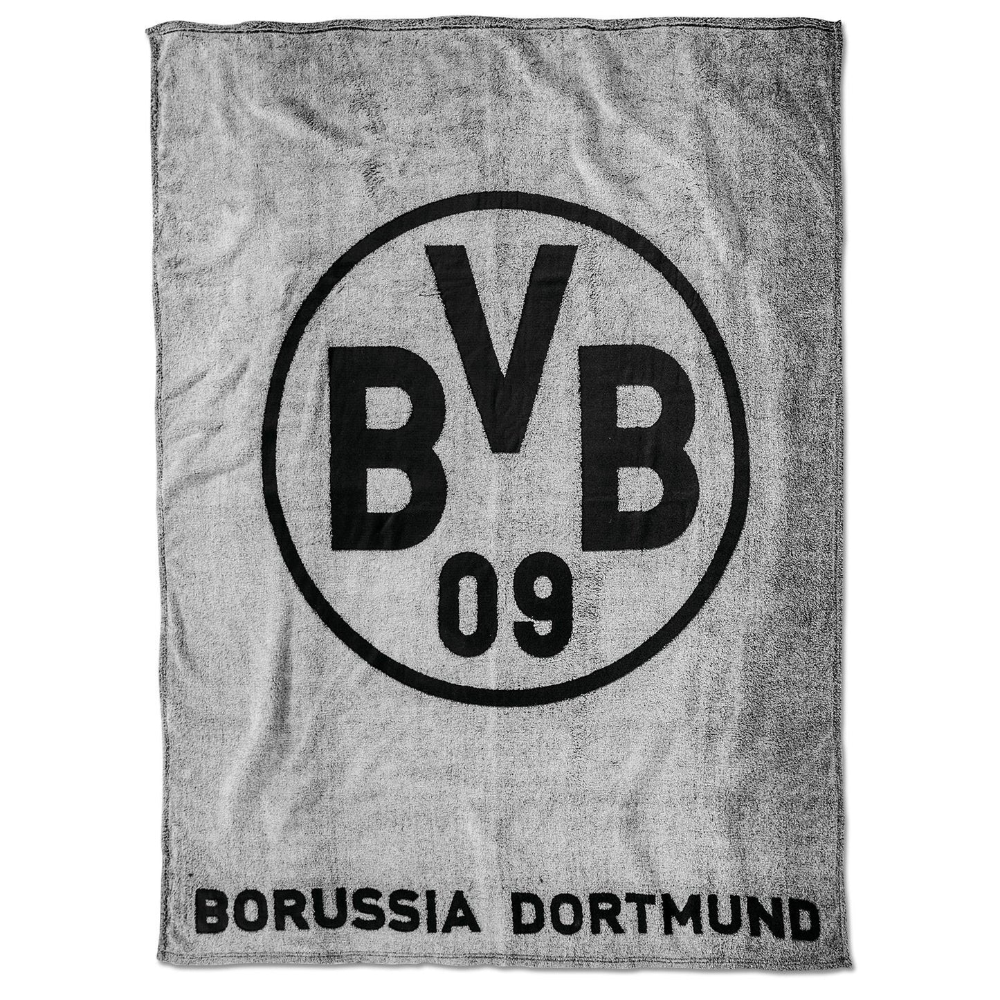 BVB Borussia Dortmund Fleecedecke grau