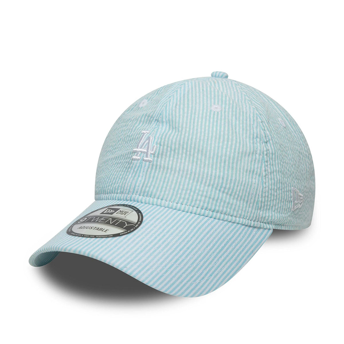 New Era 9TWENTY Cap Los Angeles Dodgers MLB Seersucker pastel blue