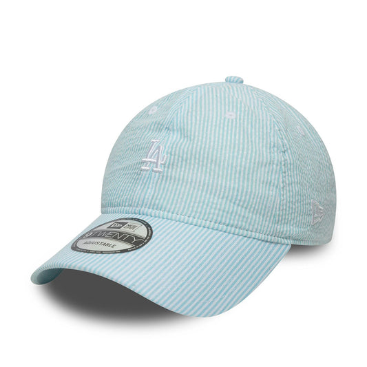 New Era 9TWENTY Cap Los Angeles Dodgers MLB Seersucker pastel blue