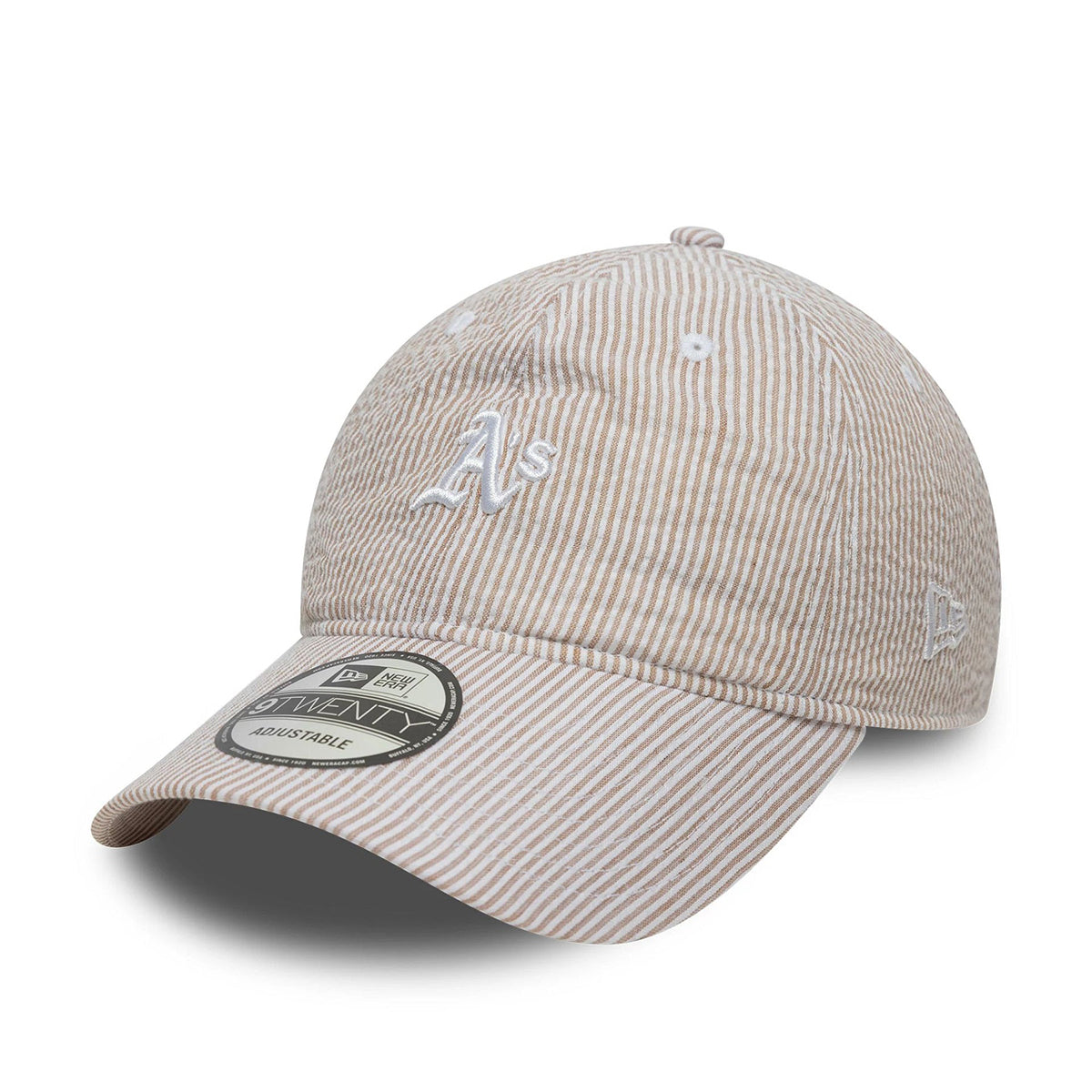 New Era 9TWENTY Cap Oakland Athletics MLB Seersucker light beige