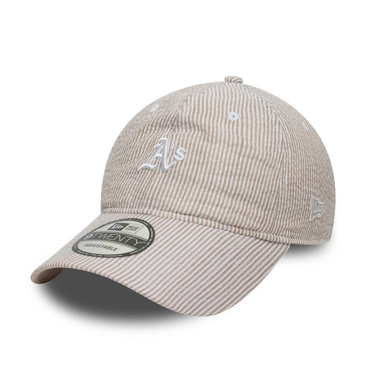 New Era 9TWENTY Cap Oakland Athletics MLB Seersucker light beige