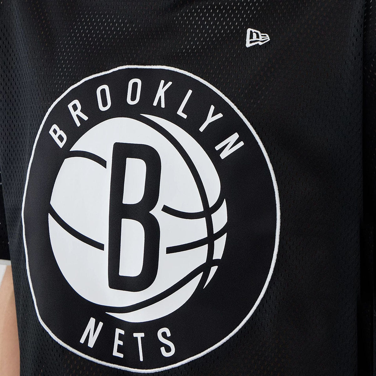 New Era Herren T-Shirt Mesh Oversized NBA Brooklyn Nets Logo black