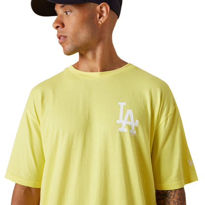 New Era Herren T-Shirt Los Angeles Dodgers MLB League Essential Oversized yellow