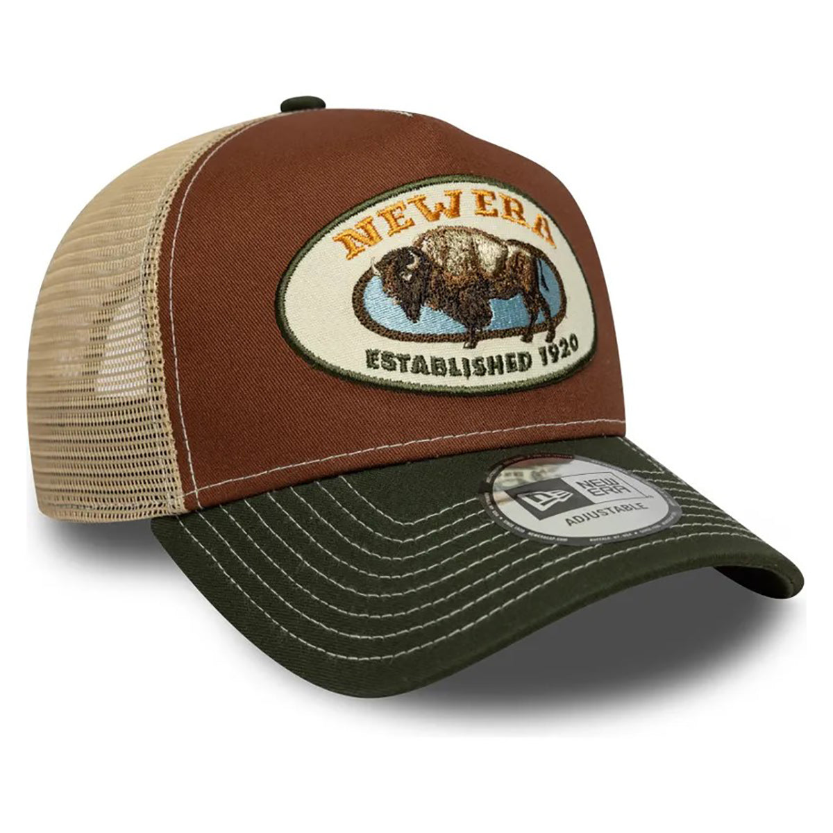 New Era A-Frame Trucker Cap Animal Patch brown