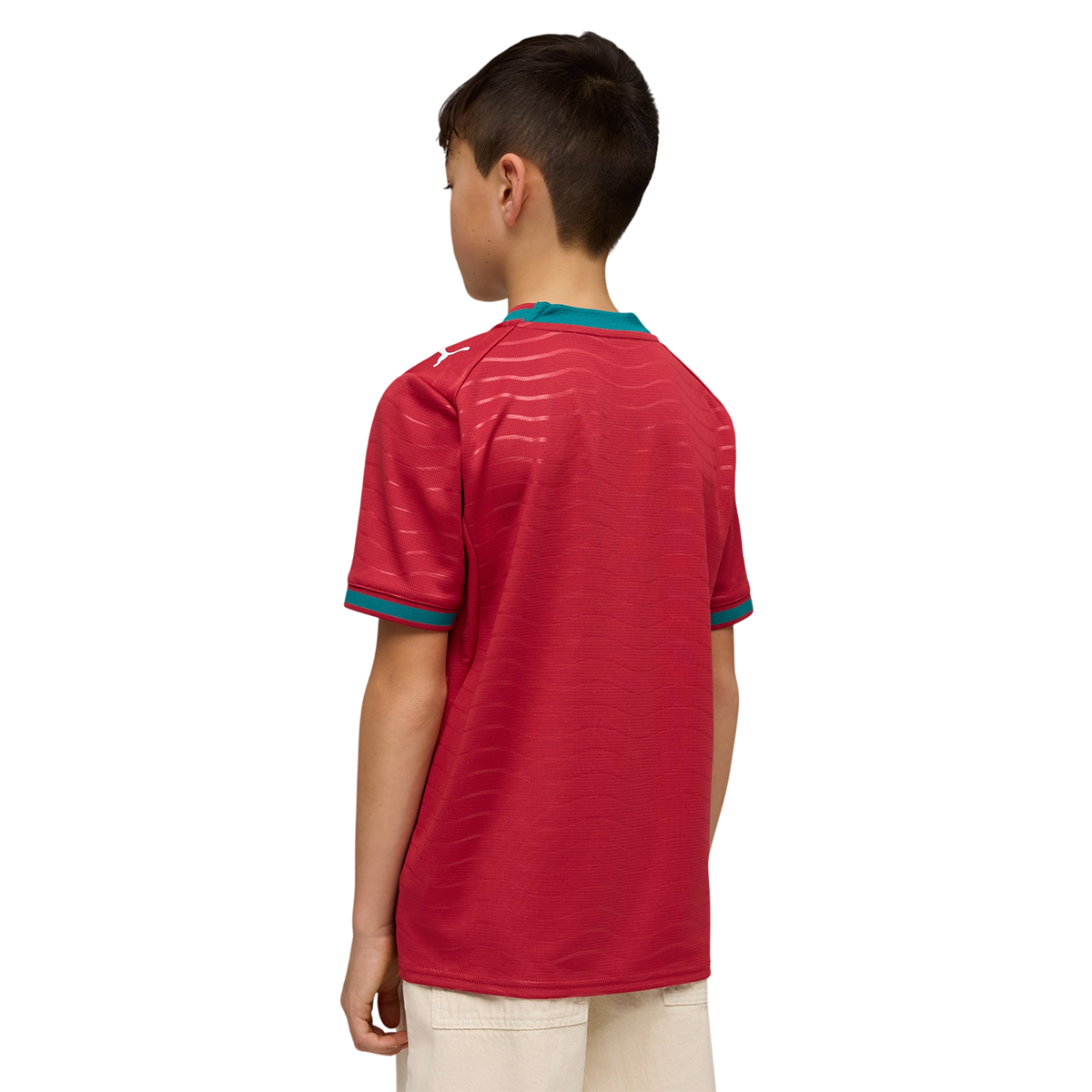 PUMA Portugal Kids Heimtrikot 2026 club red/green lagoon