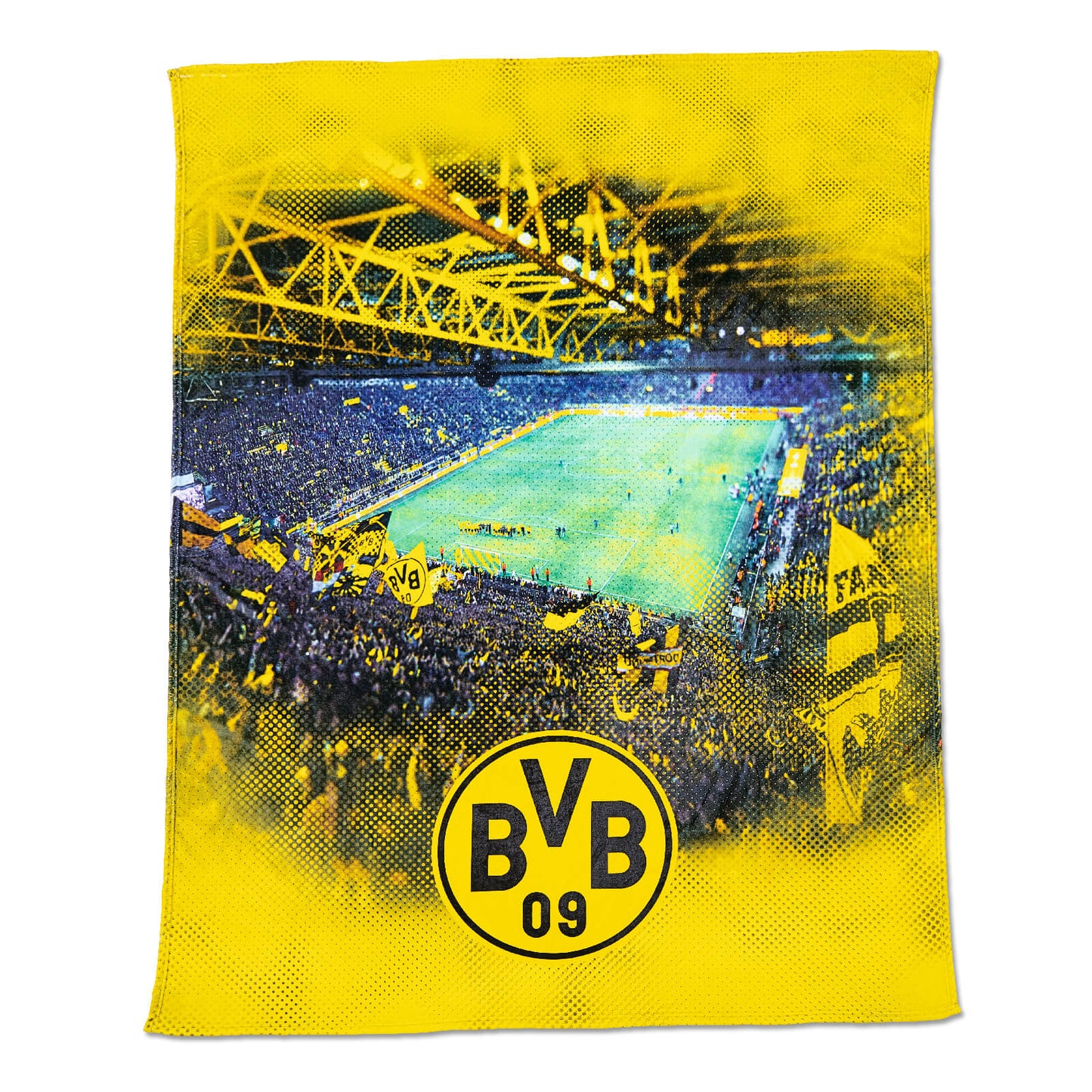 BVB Borussia Dortmund Fleecedecke mit Stadionprint (150x200cm)