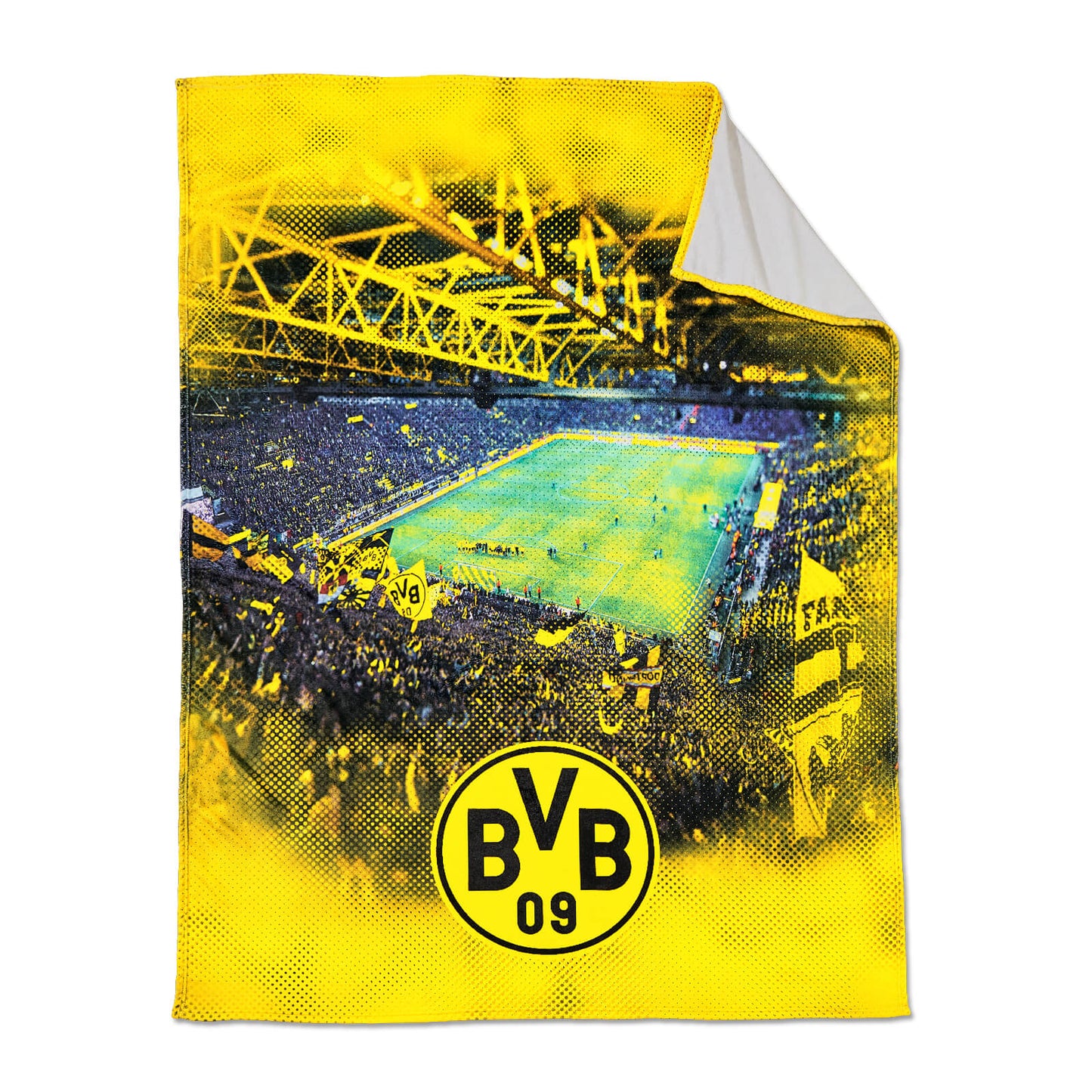 BVB Borussia Dortmund Fleecedecke mit Stadionprint (150x200cm)