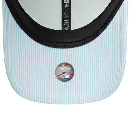 New Era 9TWENTY Cap Los Angeles Dodgers MLB Seersucker pastel blue