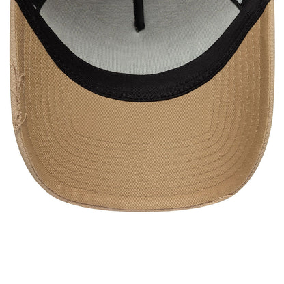 New Era 9FORTY A-Frame Trucker Cap Canvas Distressed beige
