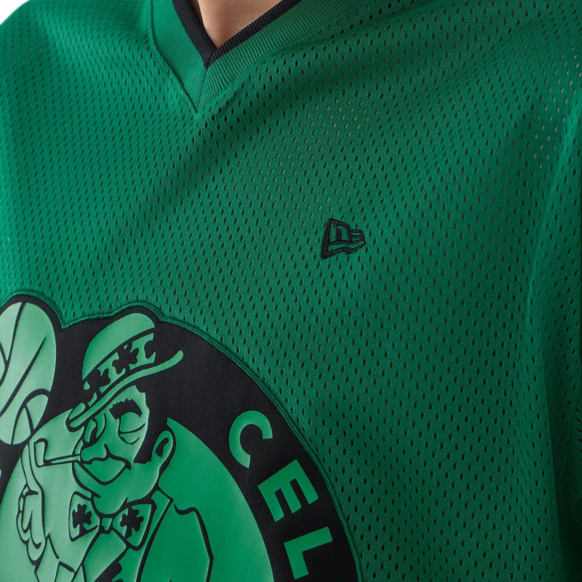 New Era Herren T-Shirt Mesh Oversized NBA Boston Celtics green