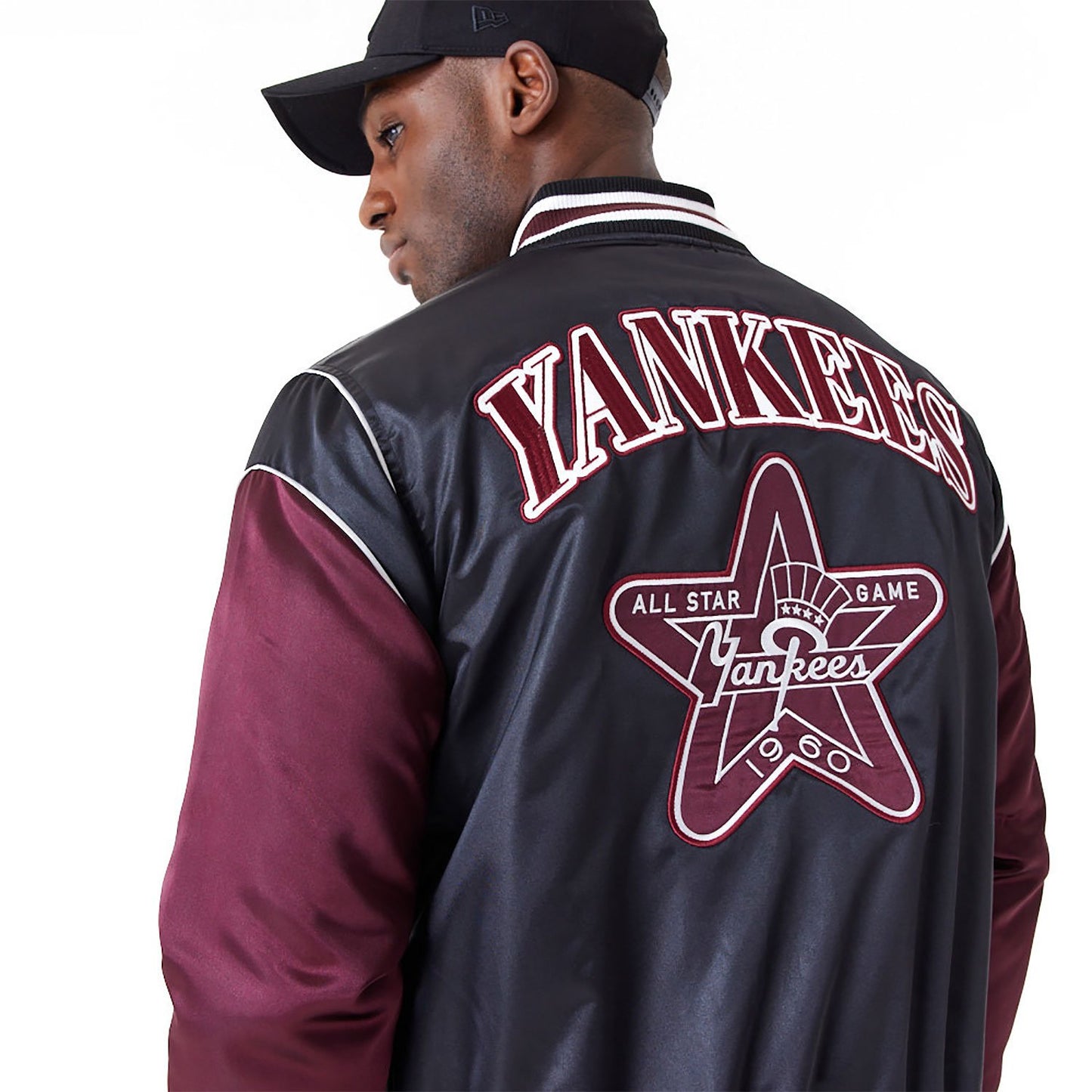 New Era Herren Varsity College Jacke New York Yankees black/maroon