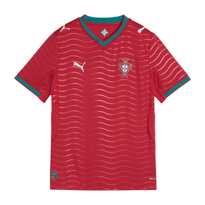 PUMA Portugal Kids Heimtrikot 2026 club red/green lagoon