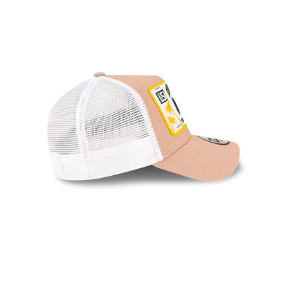 New Era 9FORTY A-Frame Trucker Cap Miami License Plate beige