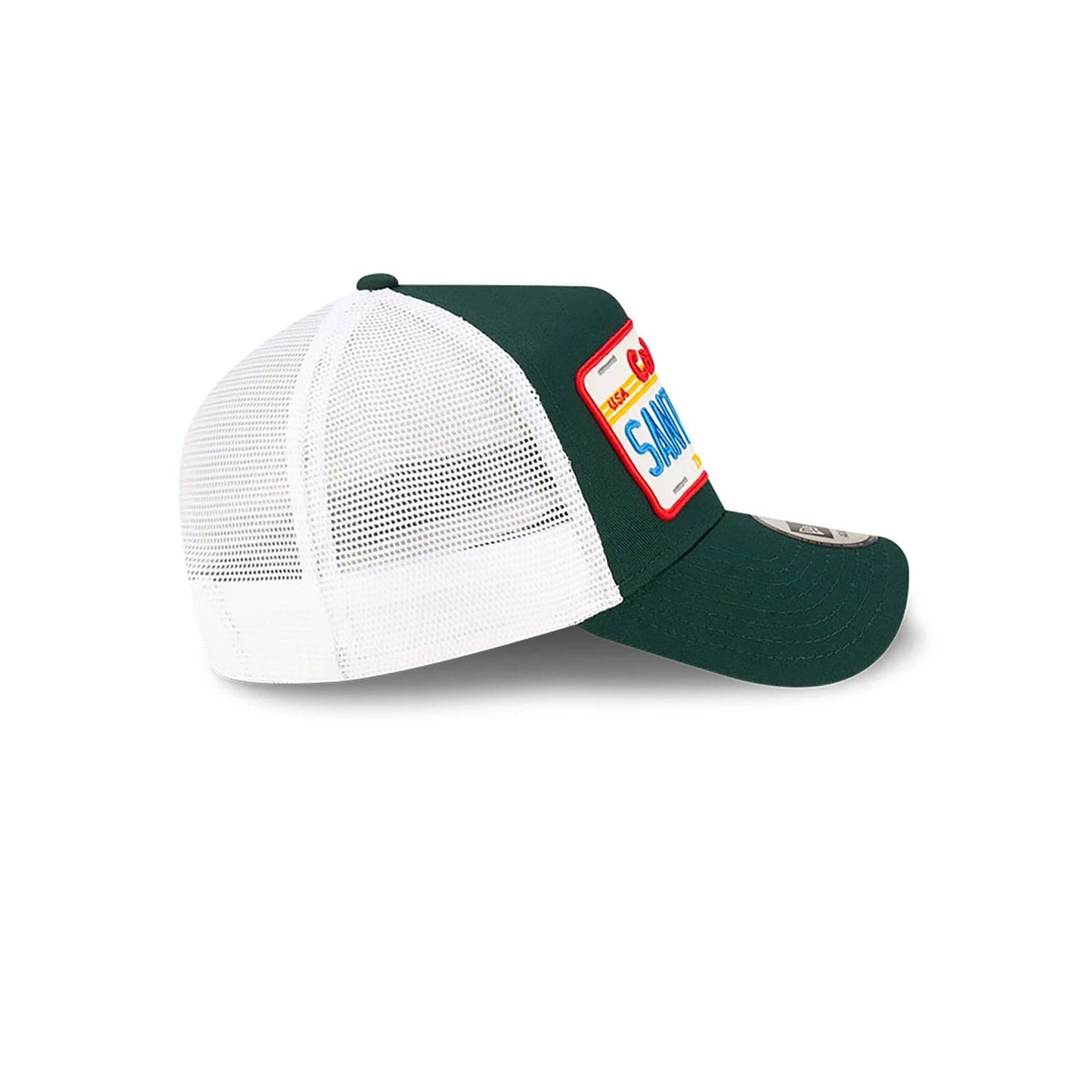 New Era 9FORTY A-Frame Trucker Cap Santa Monica License Plate dark green