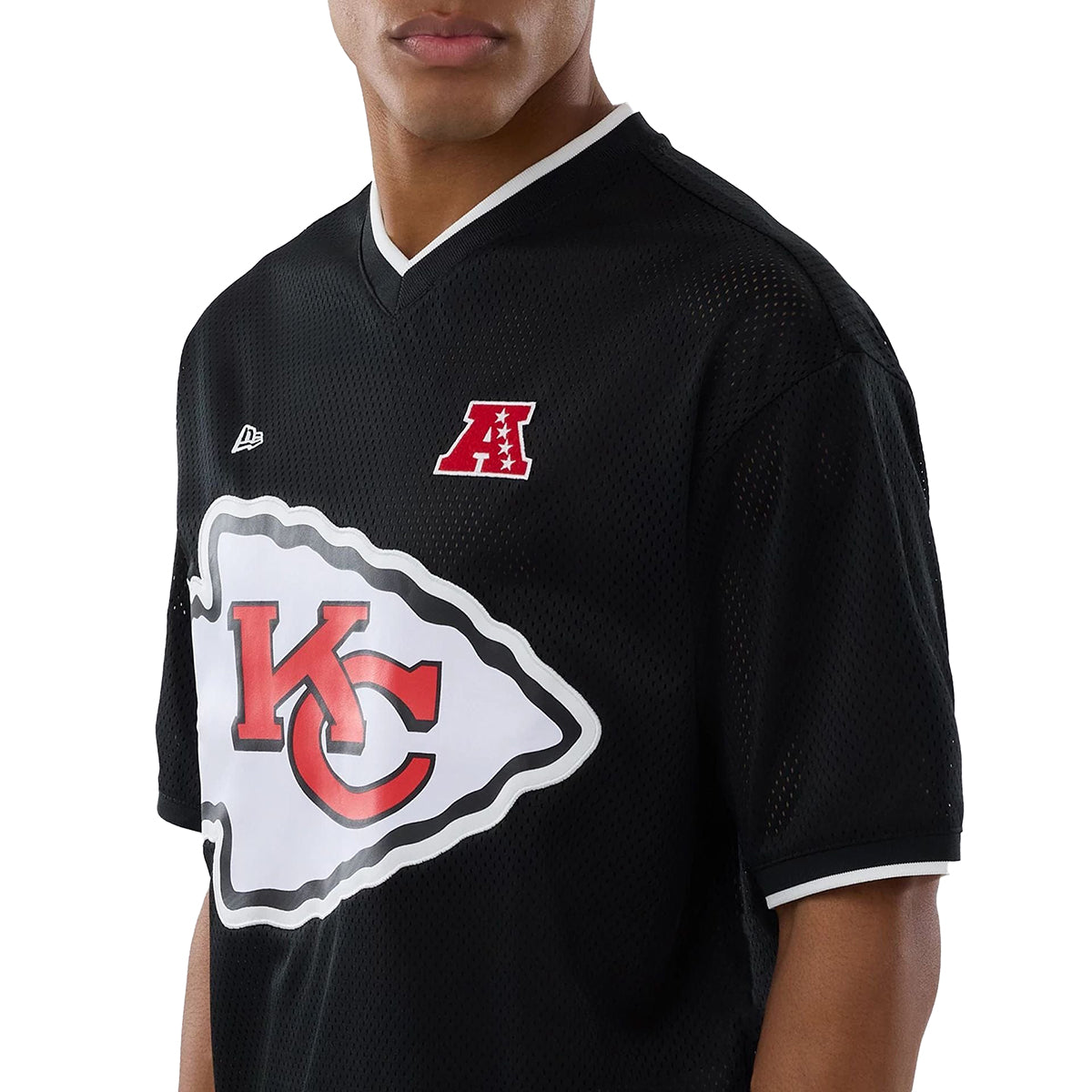 New Era Herren T-Shirt Mesh Oversized NFL Kansas City Chiefs black