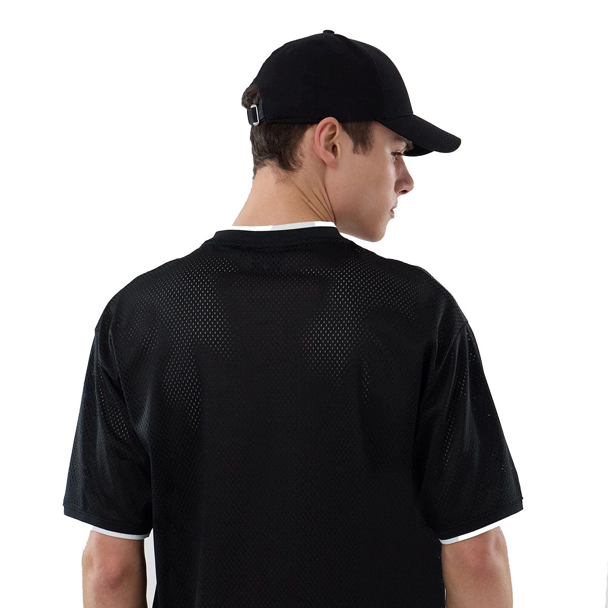 New Era Herren T-Shirt Mesh Oversized NBA Brooklyn Nets Logo black