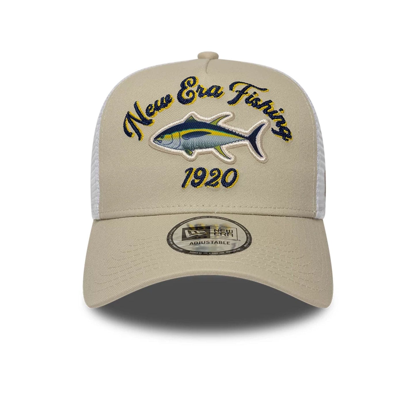 New Era 9FORTY Trucker Cap Fishing light beige/white