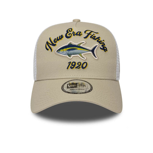 New Era 9FORTY Trucker Cap Fishing light beige/white