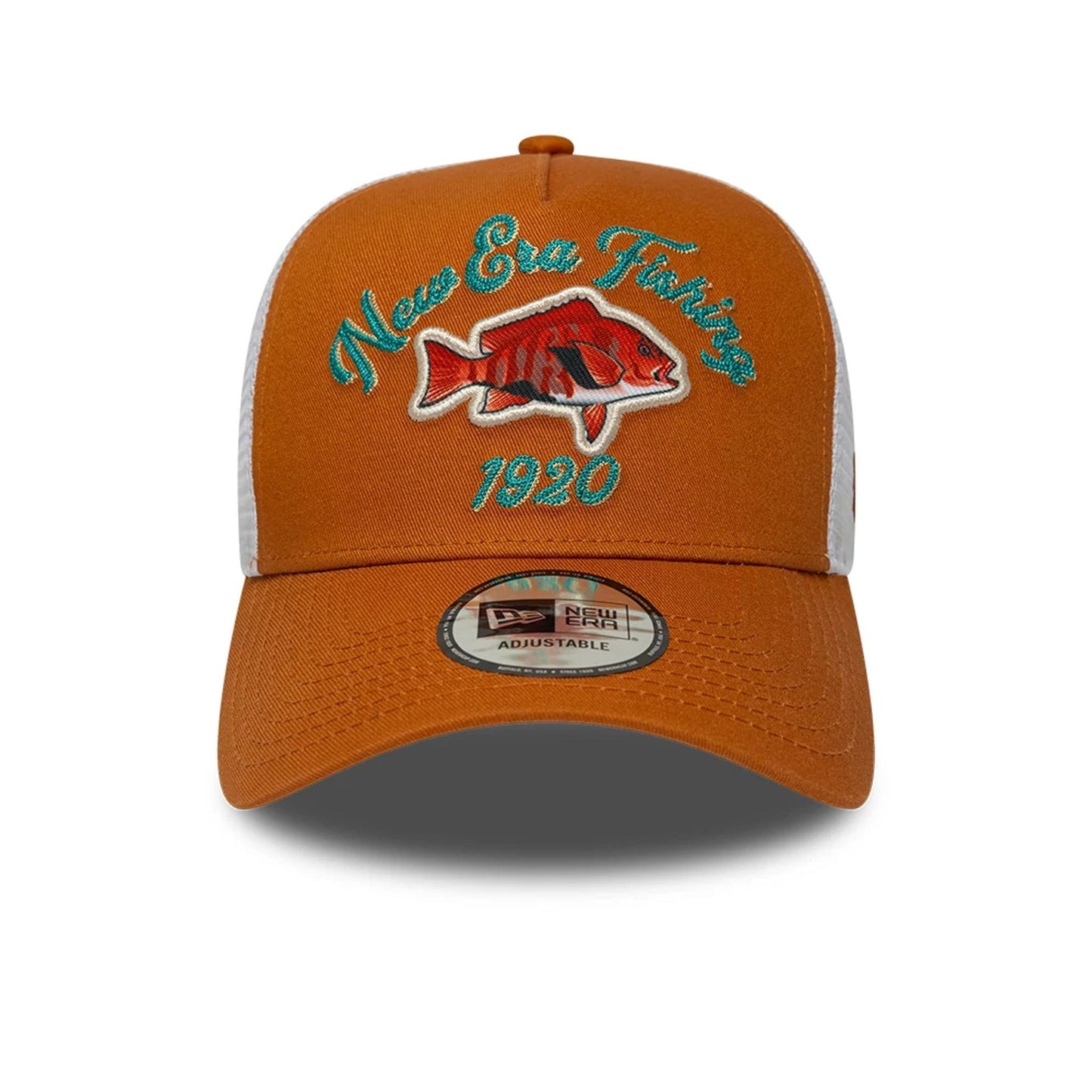 New Era 9FORTY Trucker Cap Fishing brown/white