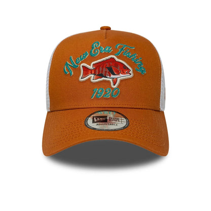 New Era 9FORTY Trucker Cap Fishing brown/white