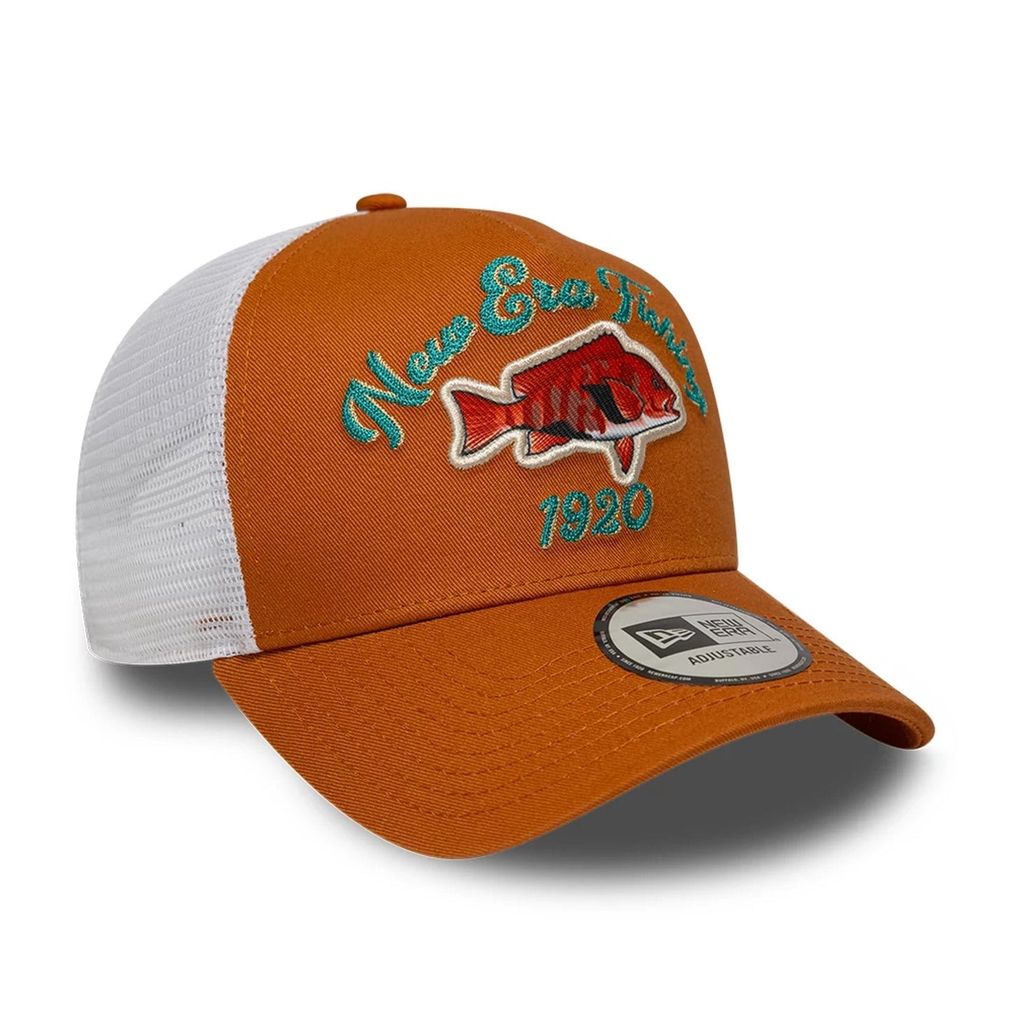 New Era 9FORTY Trucker Cap Fishing brown/white