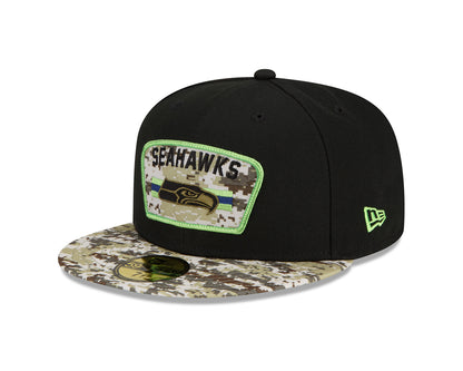 New Era 59FIFTY Cap Salute To Service 5950 Seattle Seahawks black