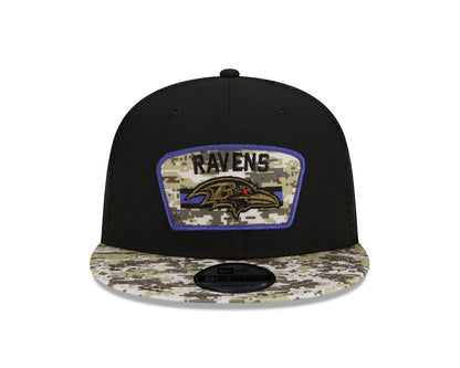 New Era 9FIFTY Trucker Cap Salute To Service 950 Baltimore Ravens black