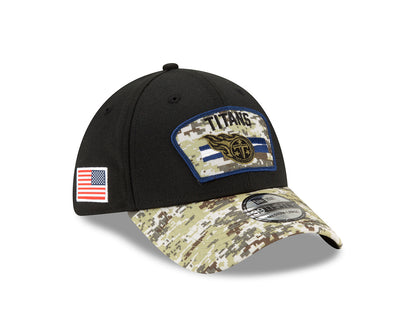 New Era 39THIRTY Cap Salute To Service 3930 Tennesse Titans black