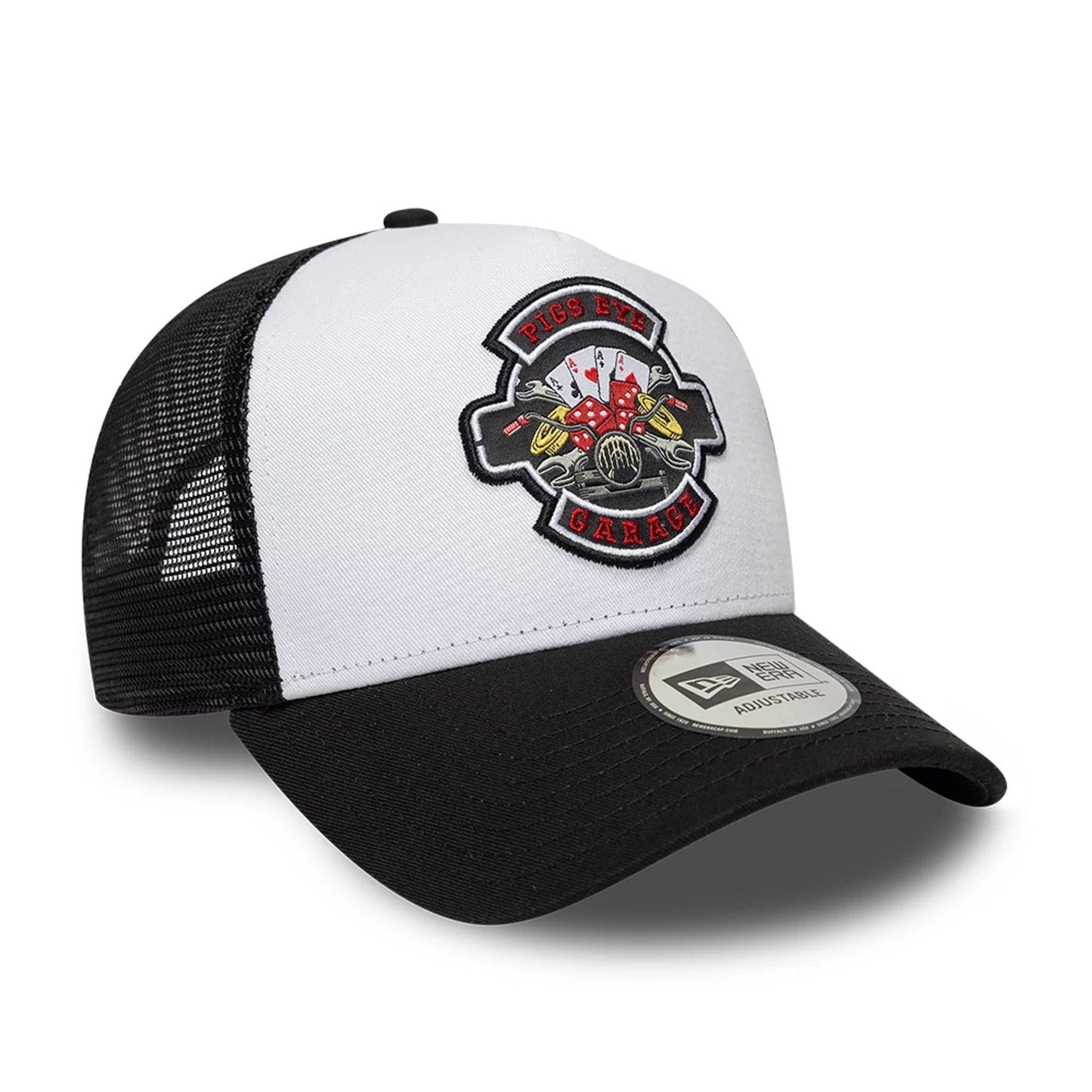 New Era 9FORTY Trucker Cap Location black/white