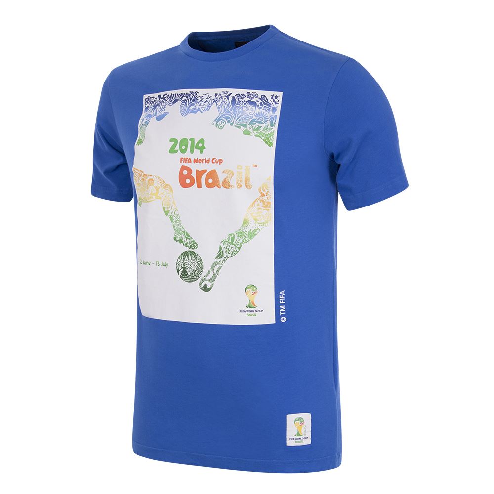 COPA T-Shirt Brasilien 2014 World Cup Poster blue