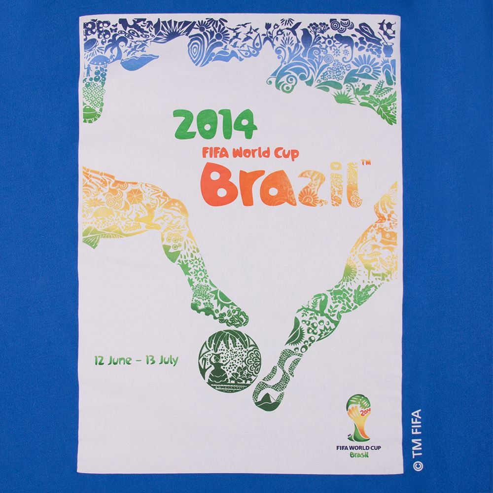 COPA T-Shirt Brasilien 2014 World Cup Poster blue