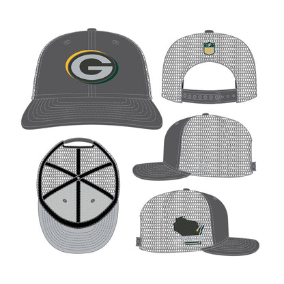 New Era 9FIFTY Snapback Cap Green Bay Packers NFL24 Draft LP950 grey