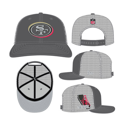 New Era 9FIFTY Snapback Cap San Francisco 49ers NFL24 Draft LP950 grey